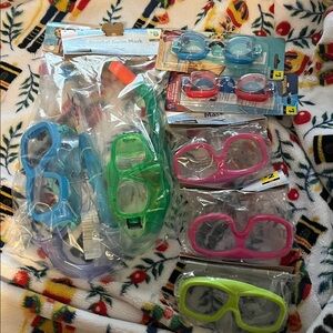 Colorful Kids Swim Goggles Set